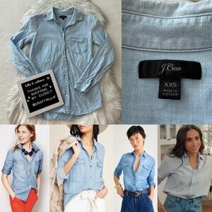 J. Crew Chambray Button Up Shirt | Women’s XXS